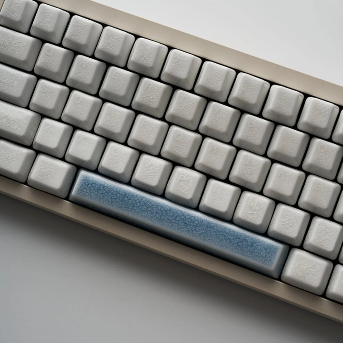 Oem Profile 67 68 Key Crackle Ceramic Keycaps For Customized Mechanical Keyboards