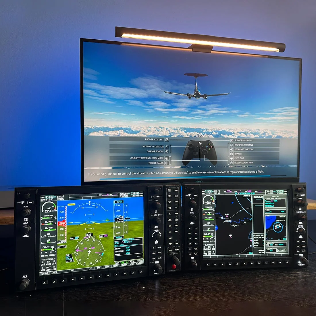 Rowsfire D103 1/1 Scale G1000NXI PFD&GMA Audio Panel - Flight Sim Cockpit for MSFS 2020/2024, X-Plane 11/12, Windows PC - Civil Aircraft Avionics Panel