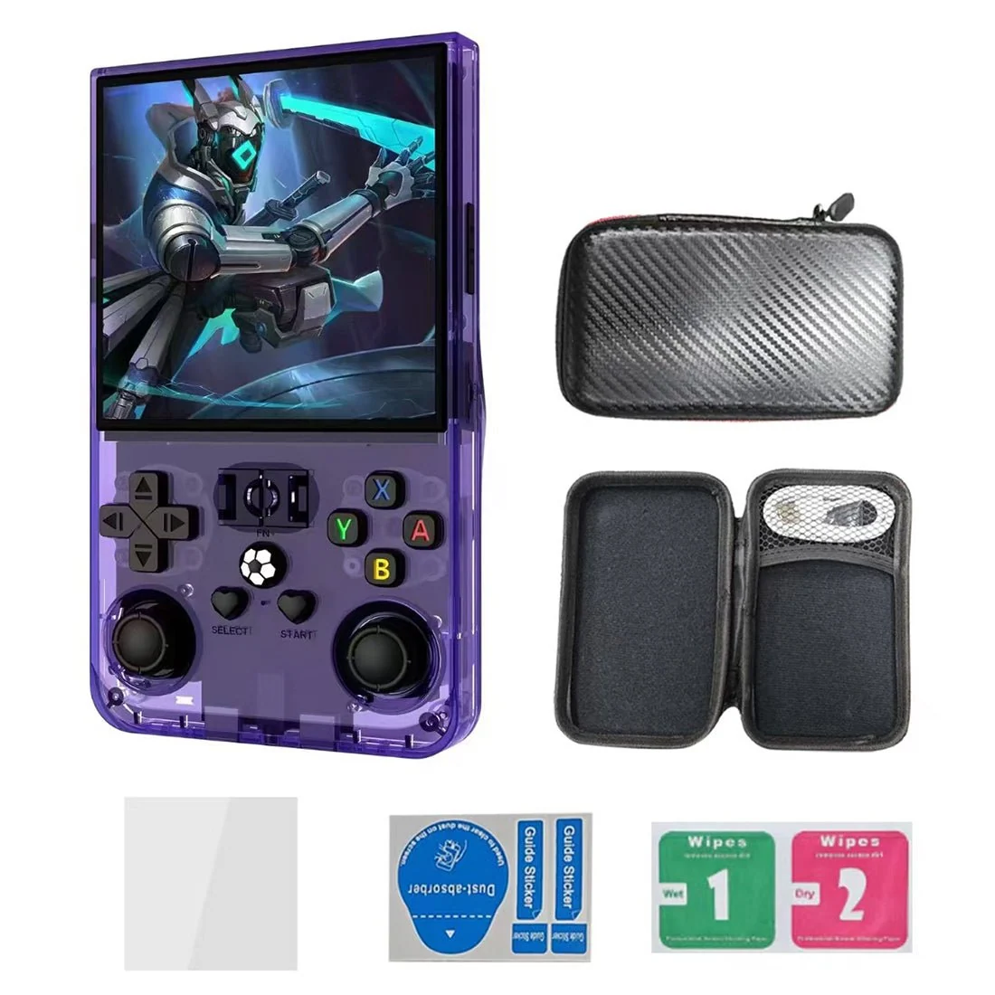 R36MAX Ark OS 4-Inch Retro Handheld Game Console with Carry Case