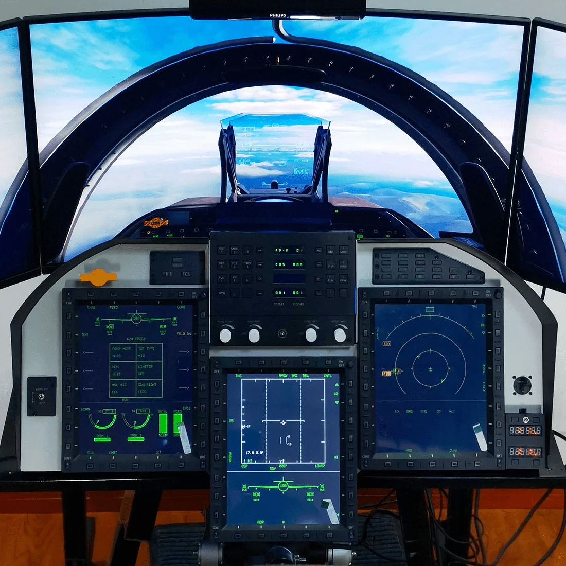 JF-17/FA-18C/F16 EP & AAP & ACP 3-in-1 一体化控制面板，兼容 Windows 上主流飞行模拟游戏