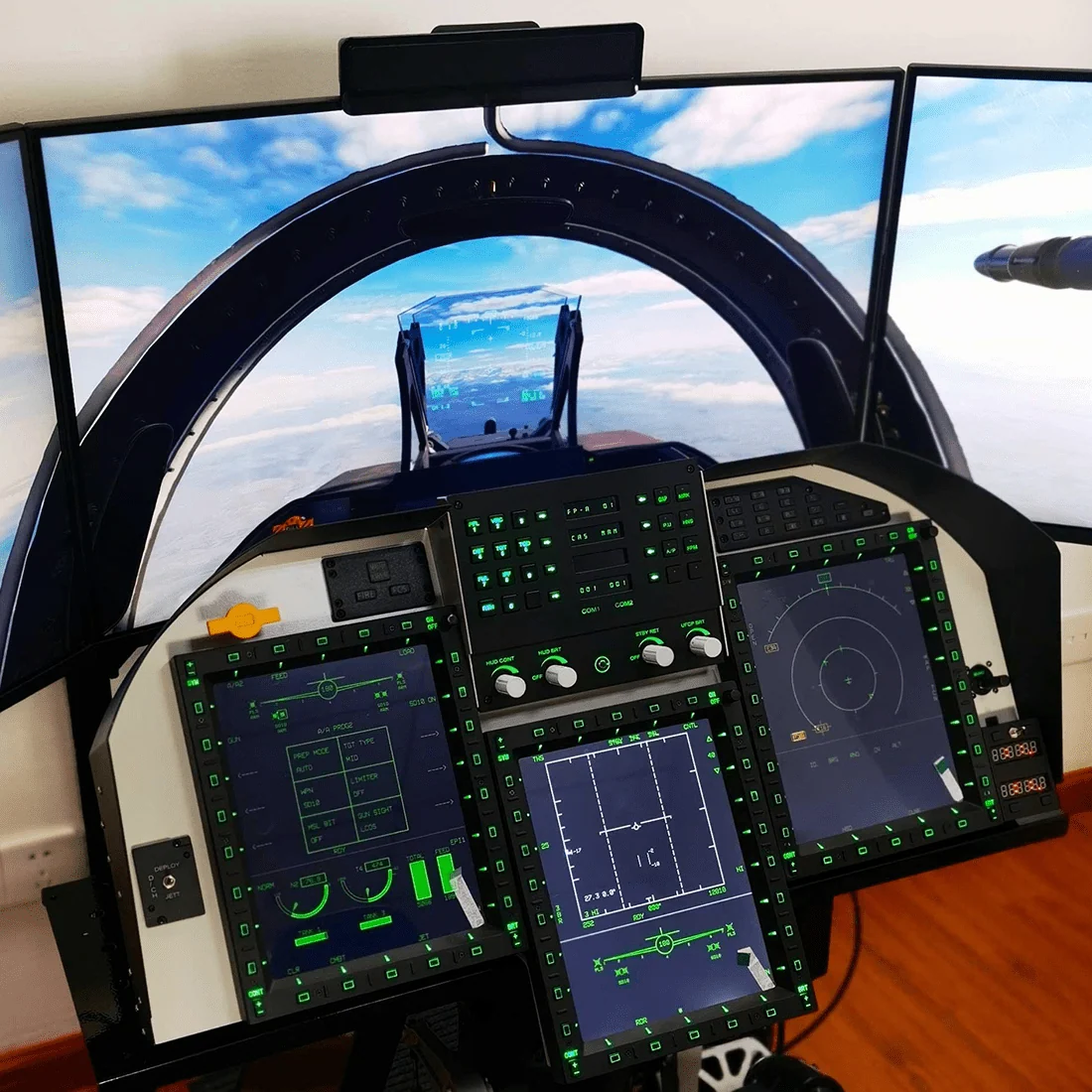 JF-17/FA-18C/F16 EP & AAP & ACP 3-in-1 一体化控制面板，兼容 Windows 上主流飞行模拟游戏