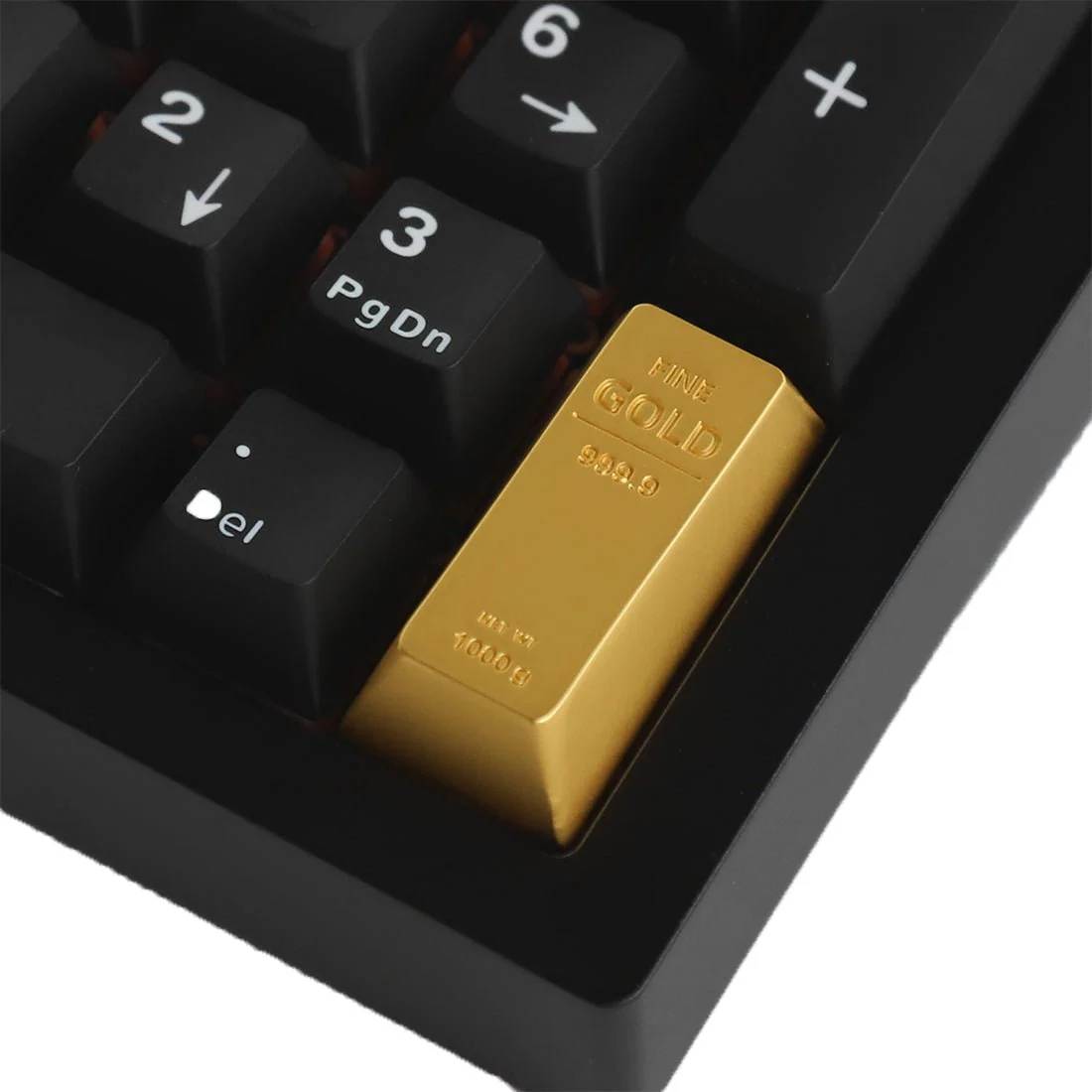 Gold-Bar Zinc Alloy Keycap - Original-Profile 1 PCS