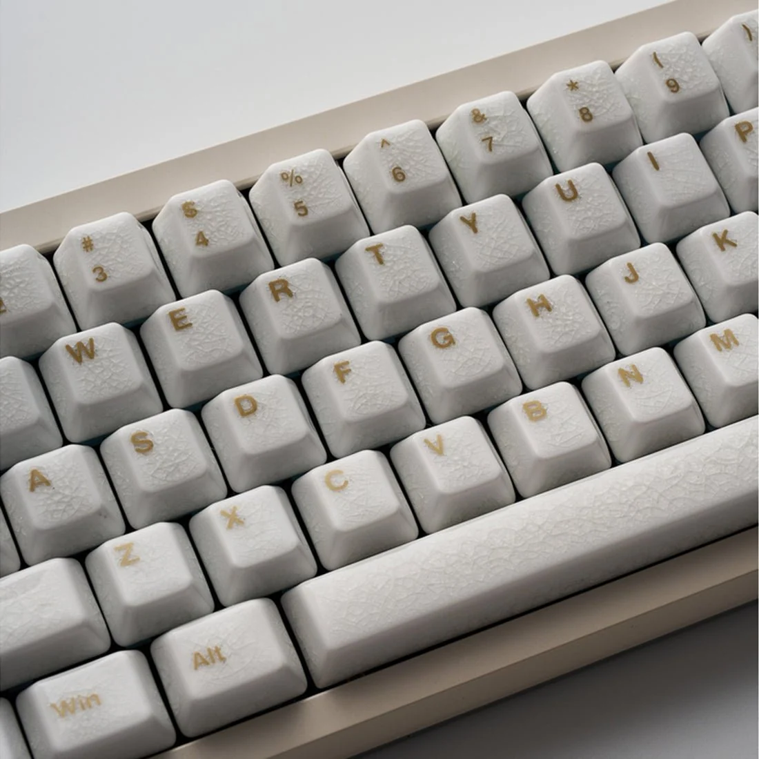 Crackle Ceramic Keycaps Set, OEM Profile 76/114 Keys for Mechanical Keyboard