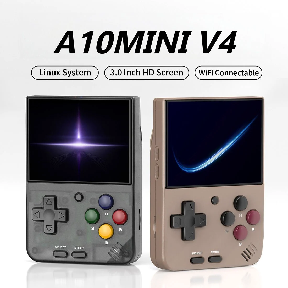 A10MINI 2.8-inch / A10MINI V4 3-Inch Retro Vertical Handheld Console with WiFi Wireless Connectivity