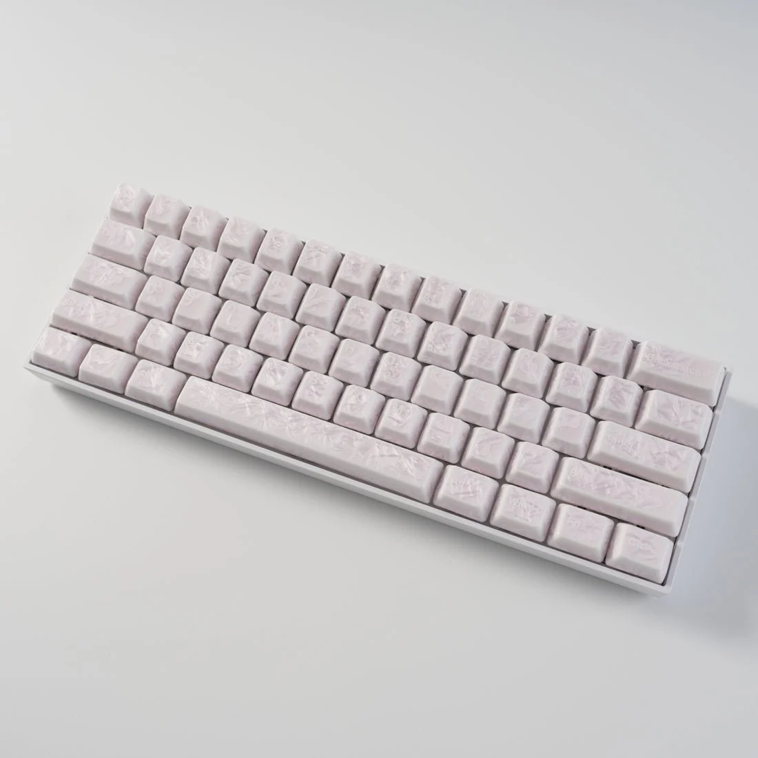 Crystal Texture Ceramic Keycaps, OEM Profile 76/114 keys for Mechanical Keyboard