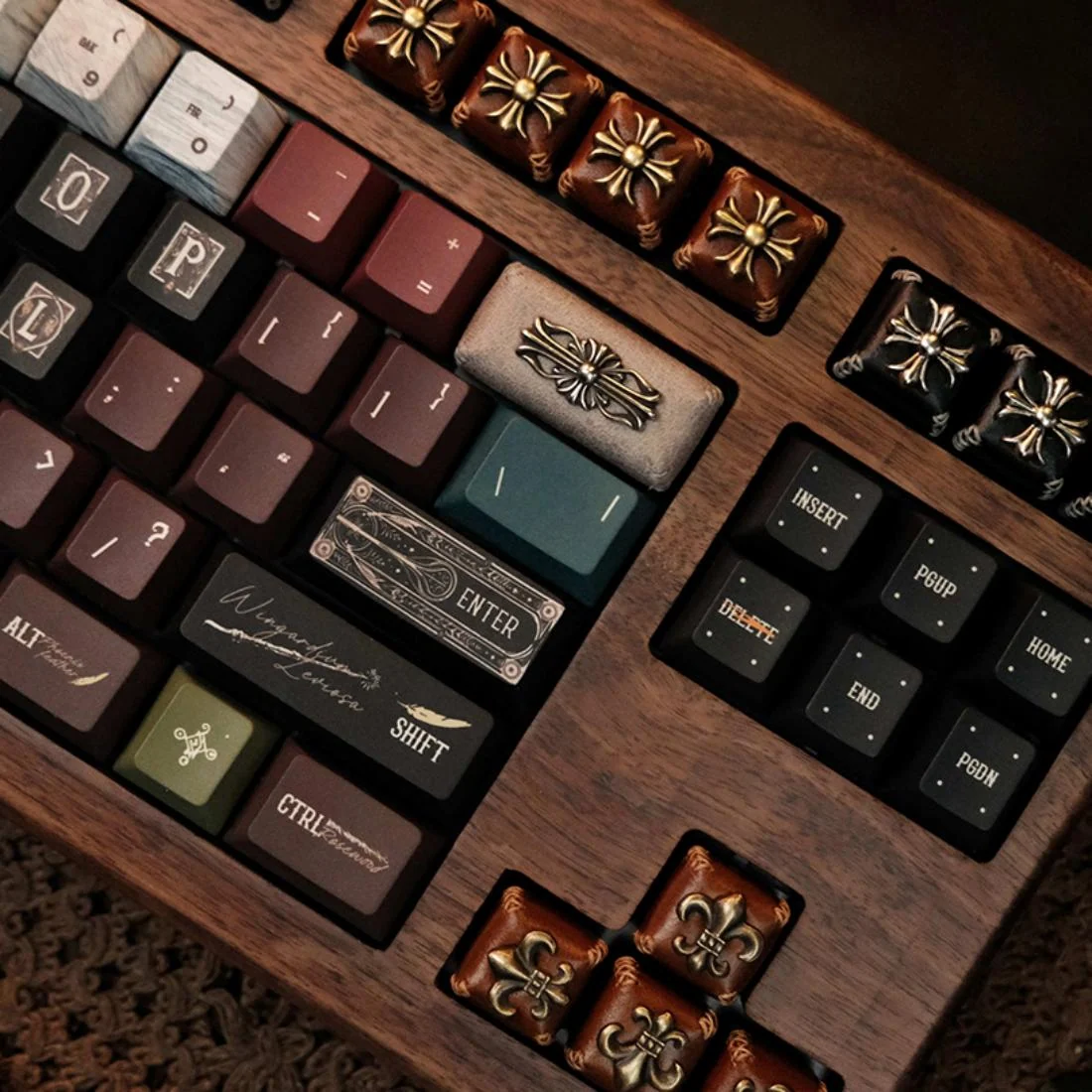 Retro Genuine Leather Backspace Large Keycap for Mechanical Keyboards