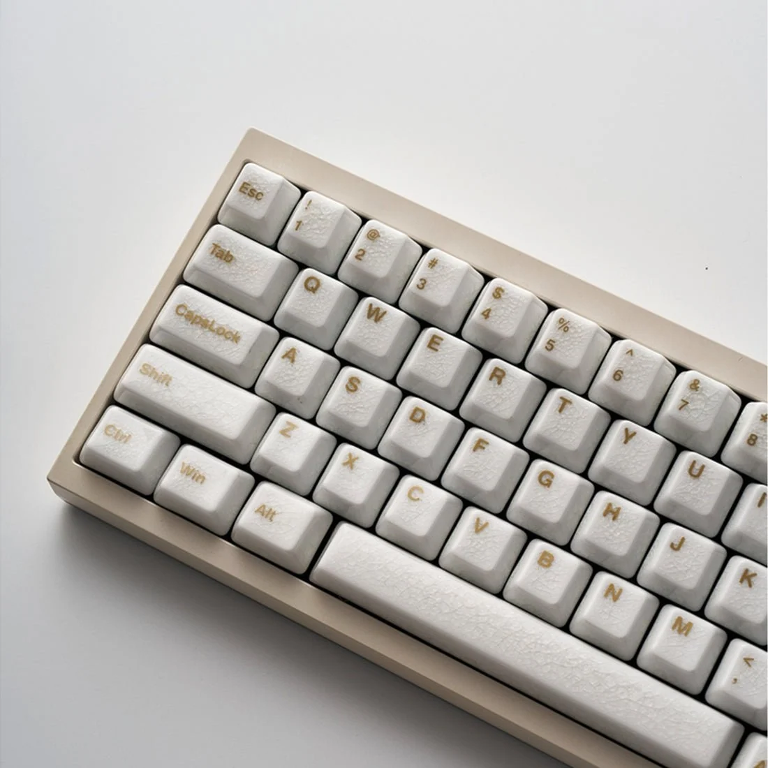 Crackle Ceramic Keycaps Set, OEM Profile 76/114 Keys for Mechanical Keyboard