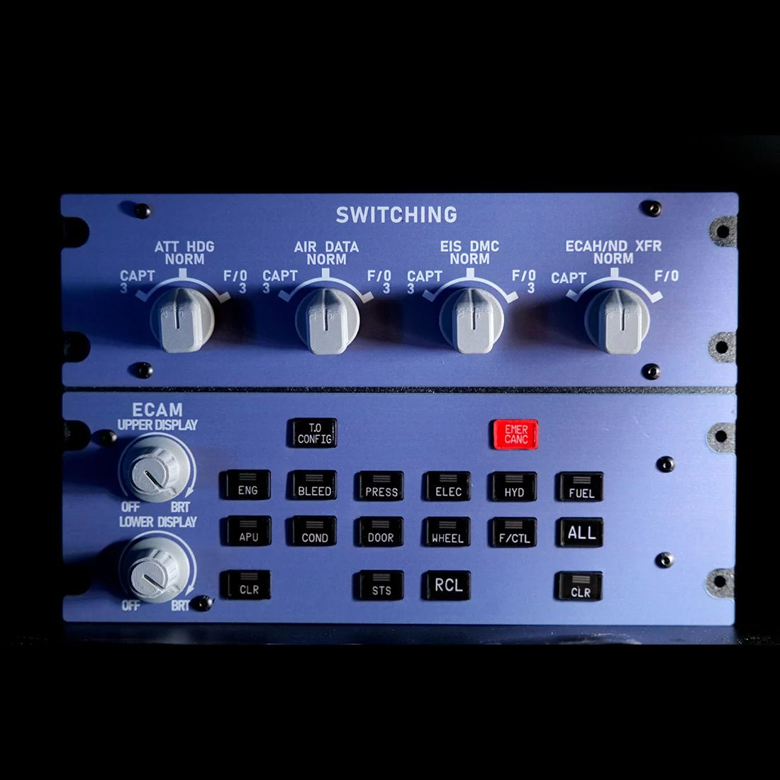 Rowsfire A109 V3.0 A320/A310/A350 ATT-ADIRS-EIS XECAM HOME-COCKPIT Landing-Gear-Indicator Integrated Panel for MSFS 2020/2024 - Compatible with Fenix, FBW & ini