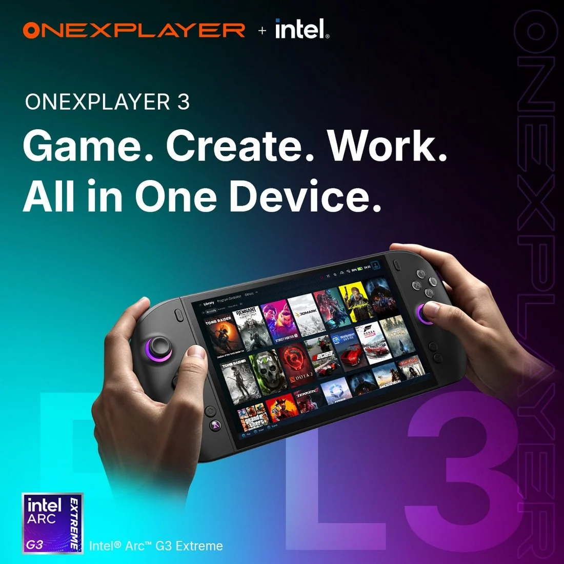 ONEXPLAYER 3 3-in-1 Gaming Handheld