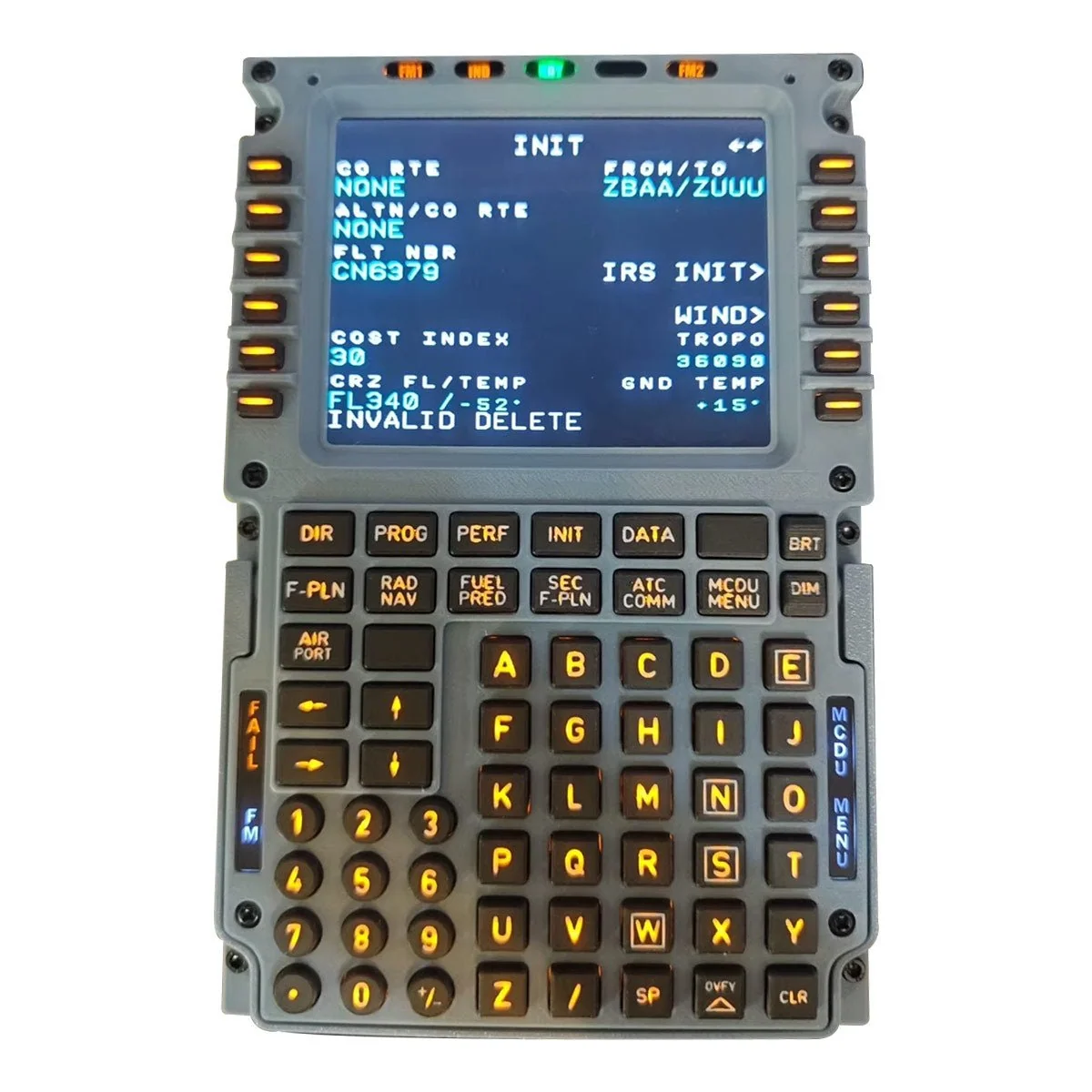 D110 A320 MCDU Home Cockpit Panel for Windows MSFS2020/2024, Compatible with Fenix, FBW, Toliss (Backlit Edition) Pre-sale: 1 month