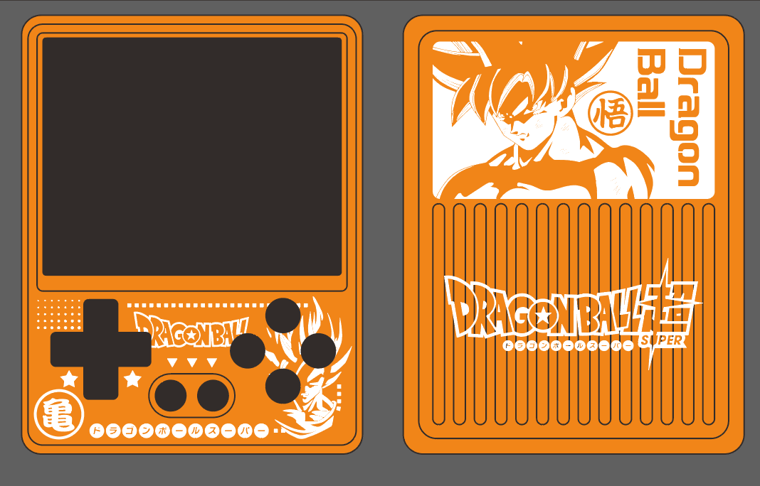 GKD Pixel 2 Metal Retro Handheld Game Console with Customized Laser-Engraved Pattern