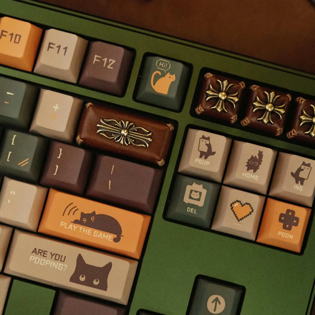 Retro Genuine Leather Backspace Large Keycap for Mechanical Keyboards