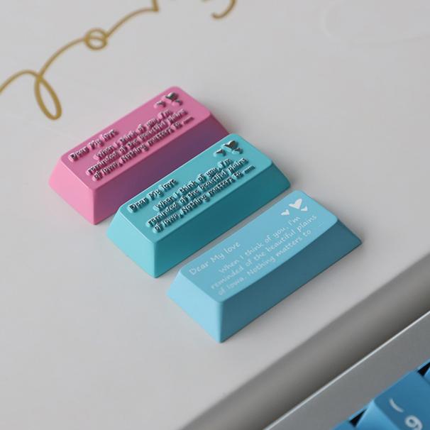 “Sea Mist Romantic Letter” Original-Profile Zinc Alloy Enter Keycap for Mechanical Keyboards