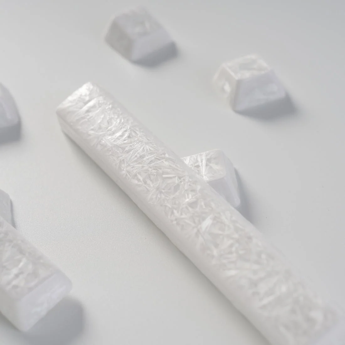 Crystal Texture Ceramic Keycaps, OEM Profile 76/114 keys for Mechanical Keyboard