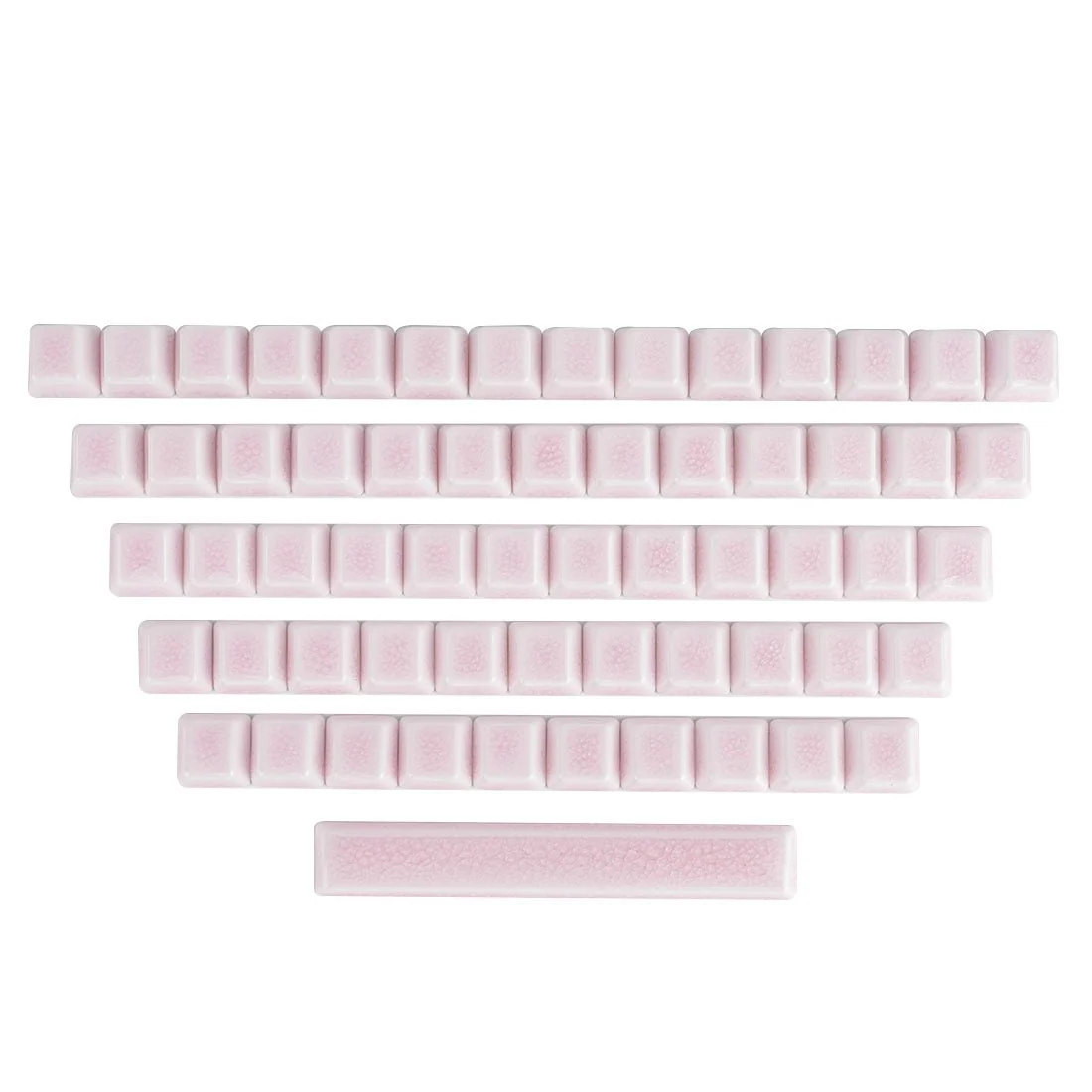 Crackle Ceramic Keycaps Set, OEM Profile 76/114 Keys for Mechanical Keyboard
