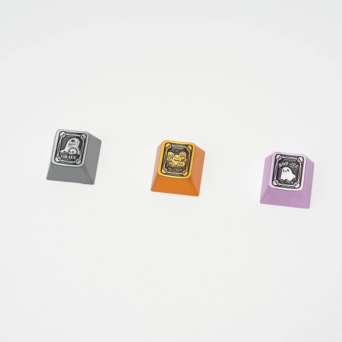 圣诞/万圣节 Original-Profile 220-Grit 阳极氧化铝合金键帽 适用于 R4-1U ESC 行（3PCS）