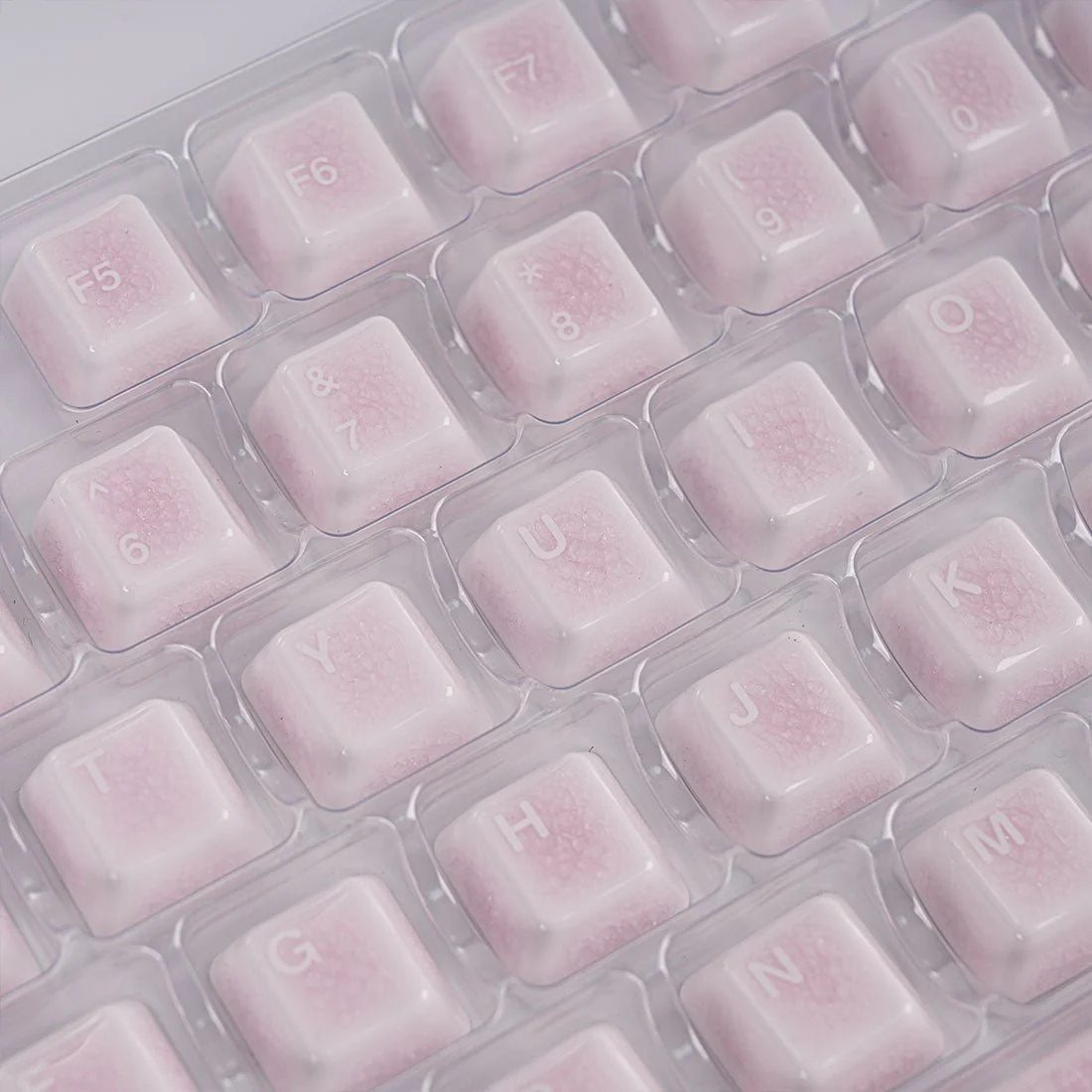 Crackle Ceramic Keycaps Set, OEM Profile 76/114 Keys for Mechanical Keyboard