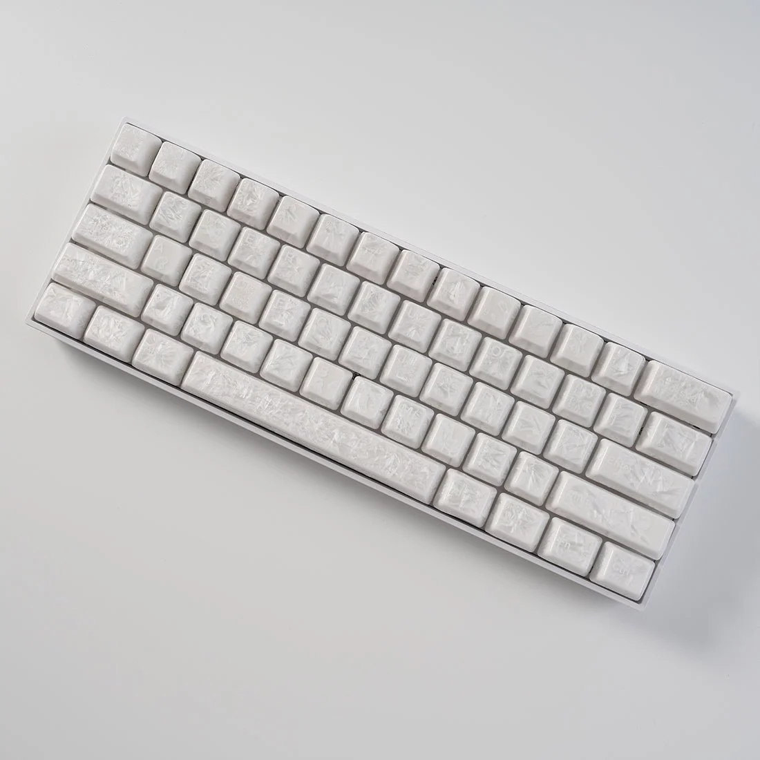 Crystal Texture Ceramic Keycaps, OEM Profile 76/114 keys for Mechanical Keyboard