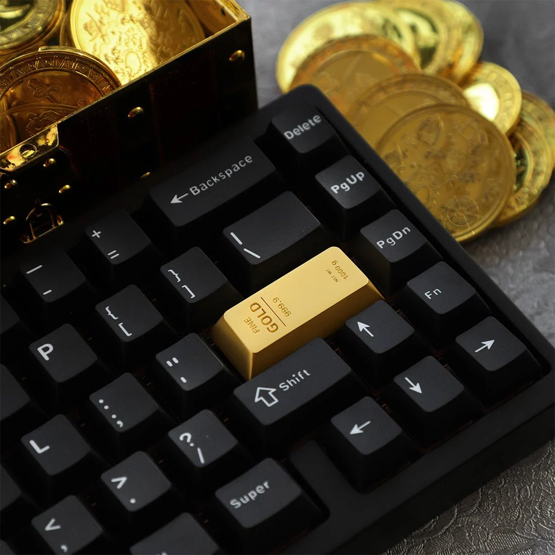 Gold-Bar Zinc Alloy Keycap - Original-Profile 1 PCS