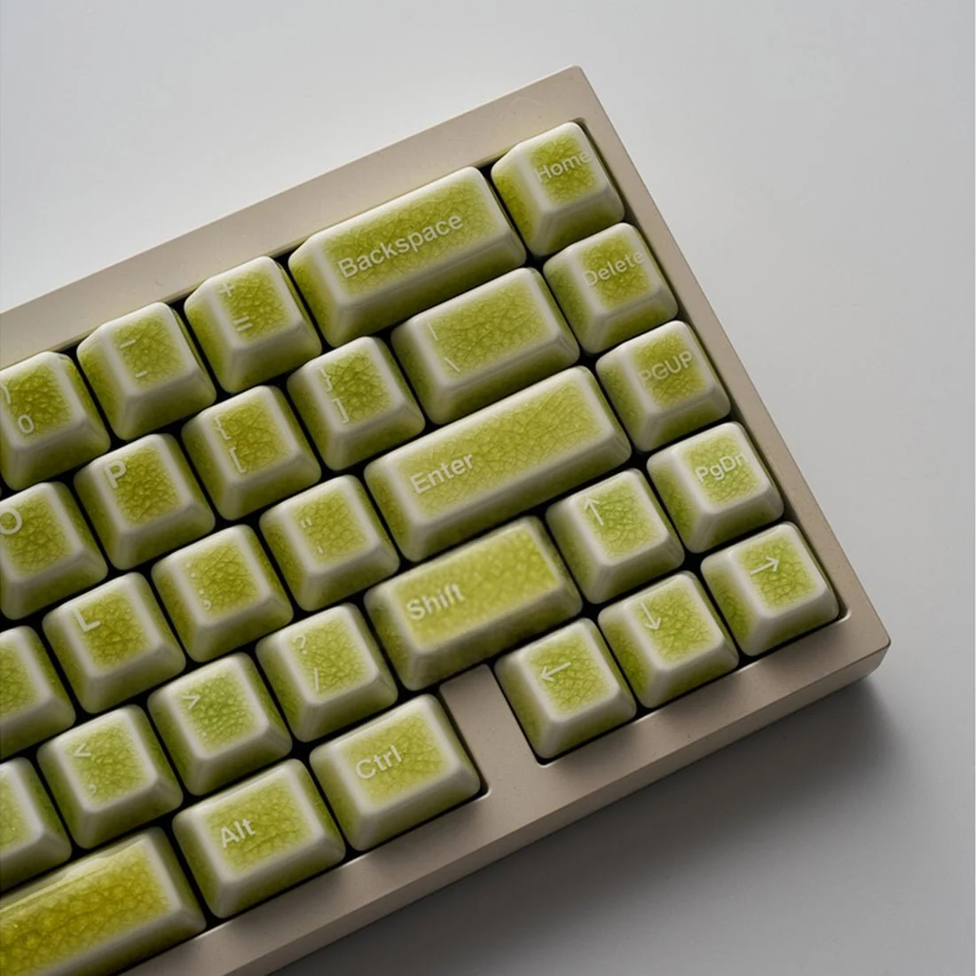 Crackle Ceramic Keycaps Set, OEM Profile 76/114 Keys for Mechanical Keyboard