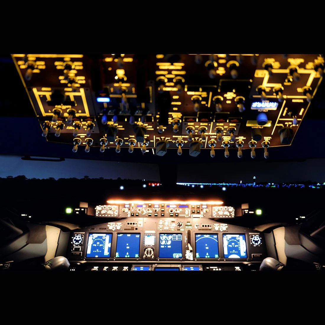 Rowsfire B107 B737 Light OVHD OVERHEAD Panel for MSFS 2020/2024, Xplane 12