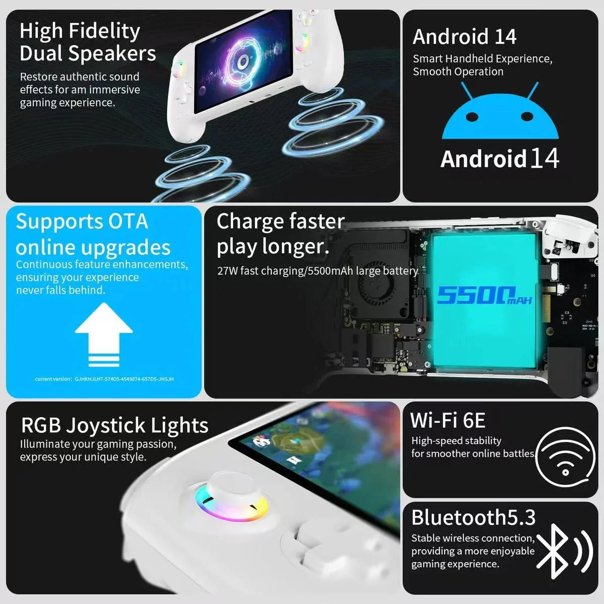Anbernic RG557 5.48-Inch Powerful Retro Handheld Android Game Console