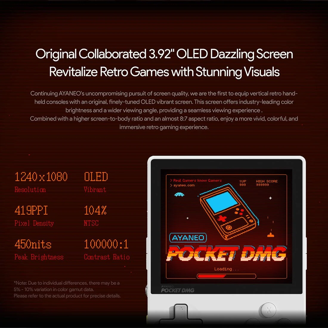 AYANEO Pocket DMG 3.92-Inch Retro Handheld Android Game Console