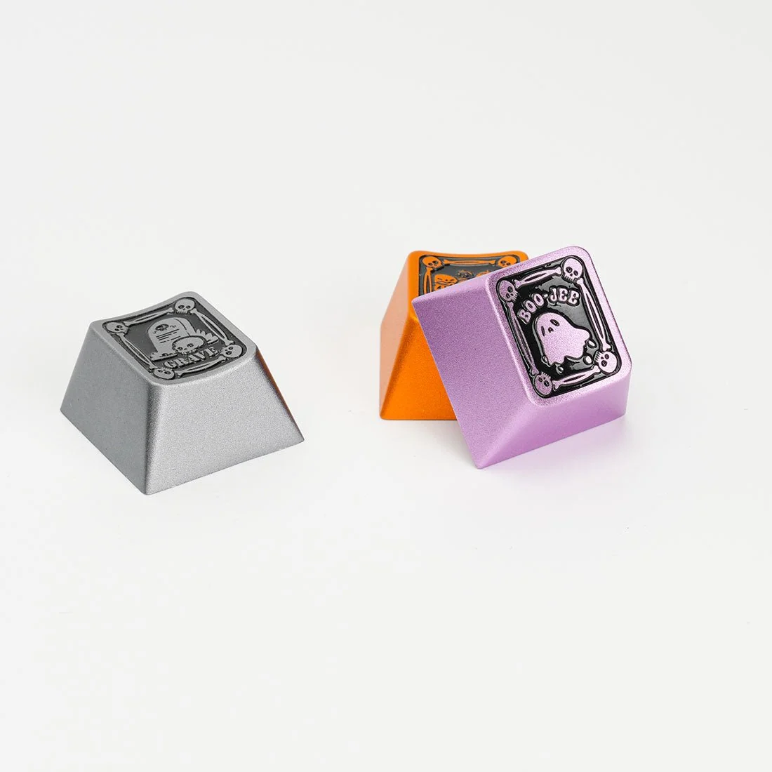 圣诞/万圣节 Original-Profile 220-Grit 阳极氧化铝合金键帽 适用于 R4-1U ESC 行（3PCS）