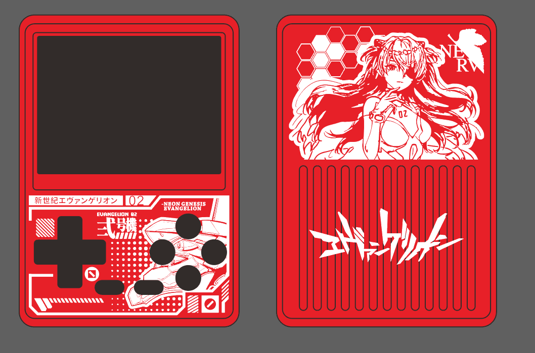 GKD Pixel 2 Metal Retro Handheld Game Console with Customized Laser-Engraved Pattern
