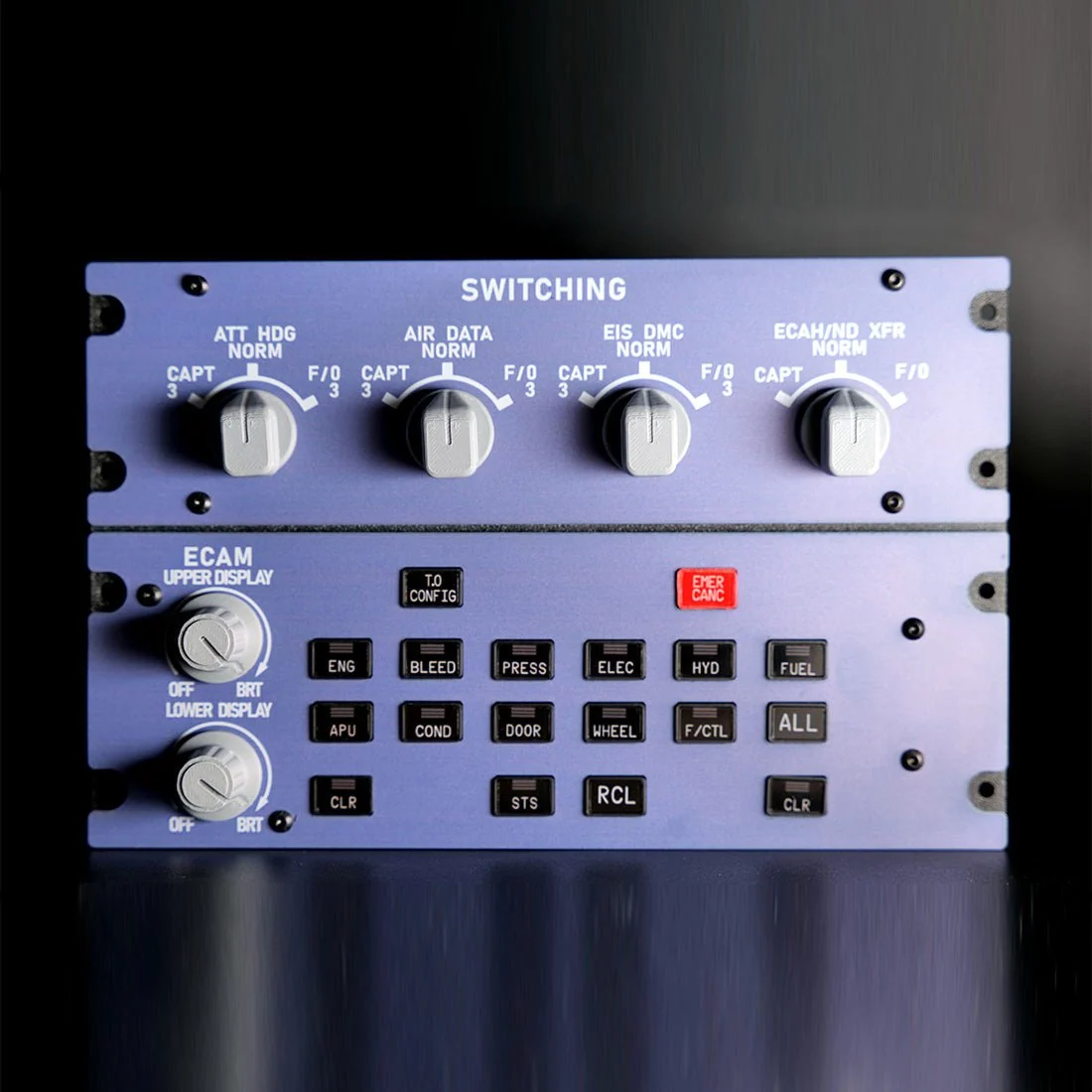 Rowsfire A109 V3.0 A320/A310/A350 ATT-ADIRS-EIS XECAM HOME-COCKPIT Landing-Gear-Indicator Integrated Panel for MSFS 2020/2024 - Compatible with Fenix, FBW & ini