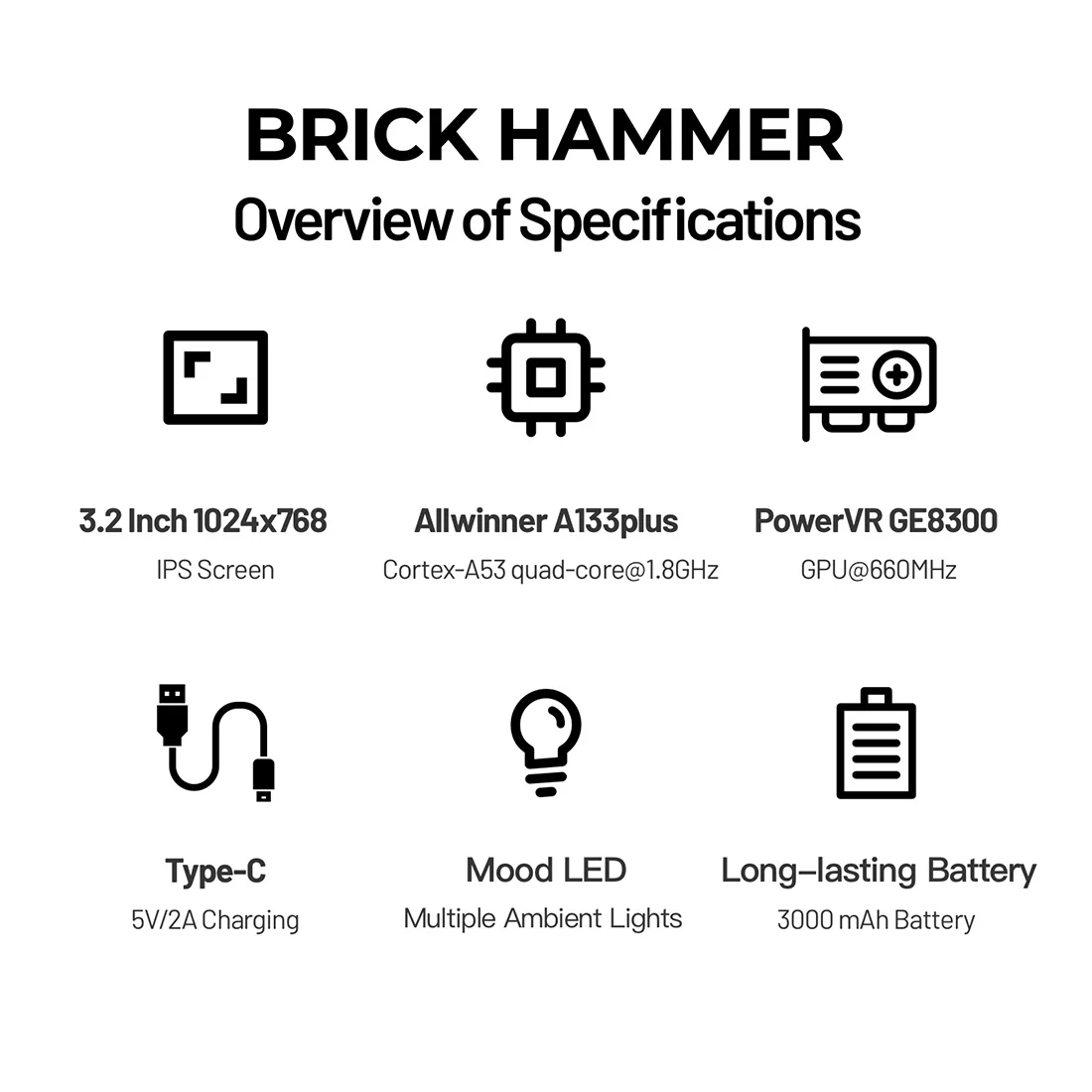 TRIMUI BRICK HAMMER 金属复古掌上游戏机