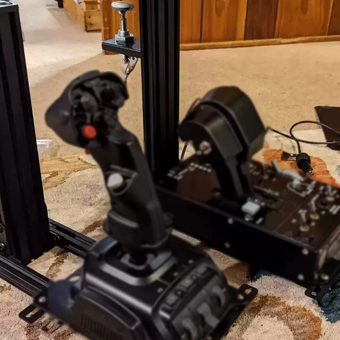 Universal Flight Simulator Joystick and Throttle Desk Mount