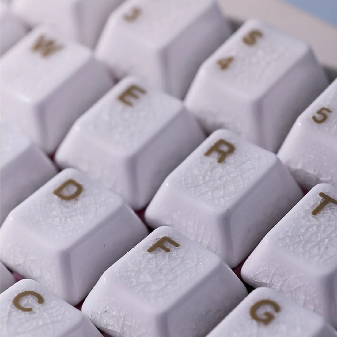 Crackle Ceramic Keycaps Set, OEM Profile 76/114 Keys for Mechanical Keyboard