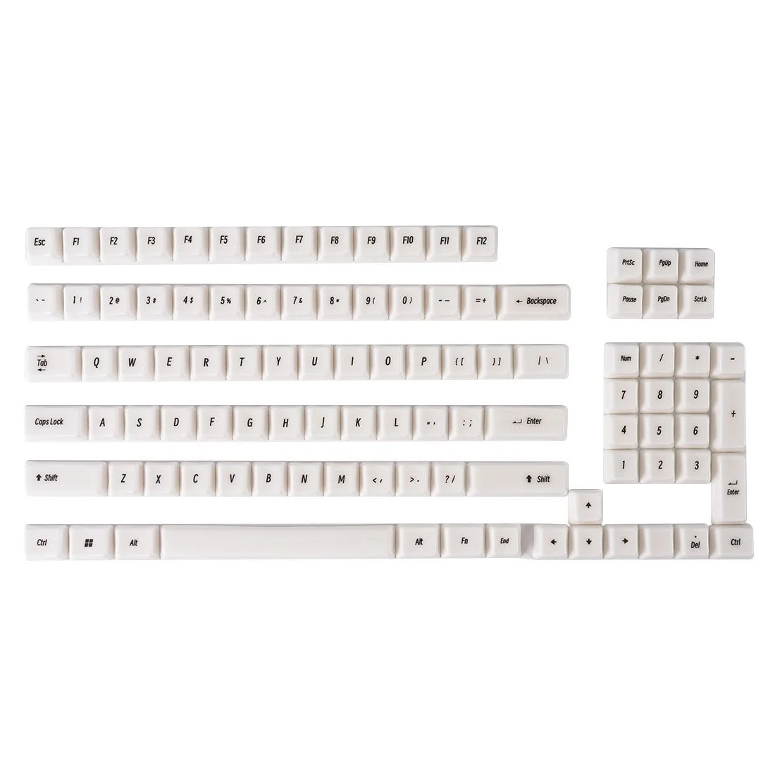 Ceramic Keycaps, 87/114 Key OEM Profile Keycap Set
