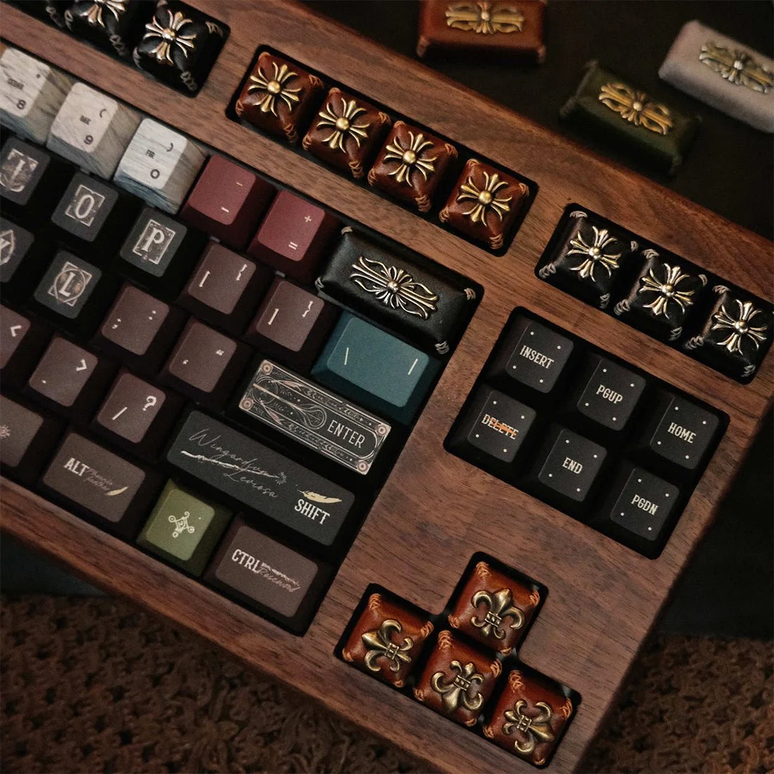 Retro Genuine Leather Backspace Large Keycap for Mechanical Keyboards