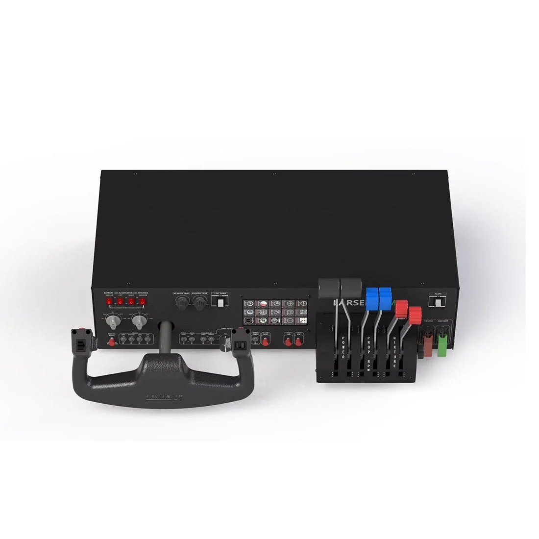 LARSENSIM Desktop Flight Sim Control Metal Housing Panel with Integrated Display for Windows, Compatible with X-Plane MSFS, D40/D42/172 Aircraft Models(Pre order:35 days)