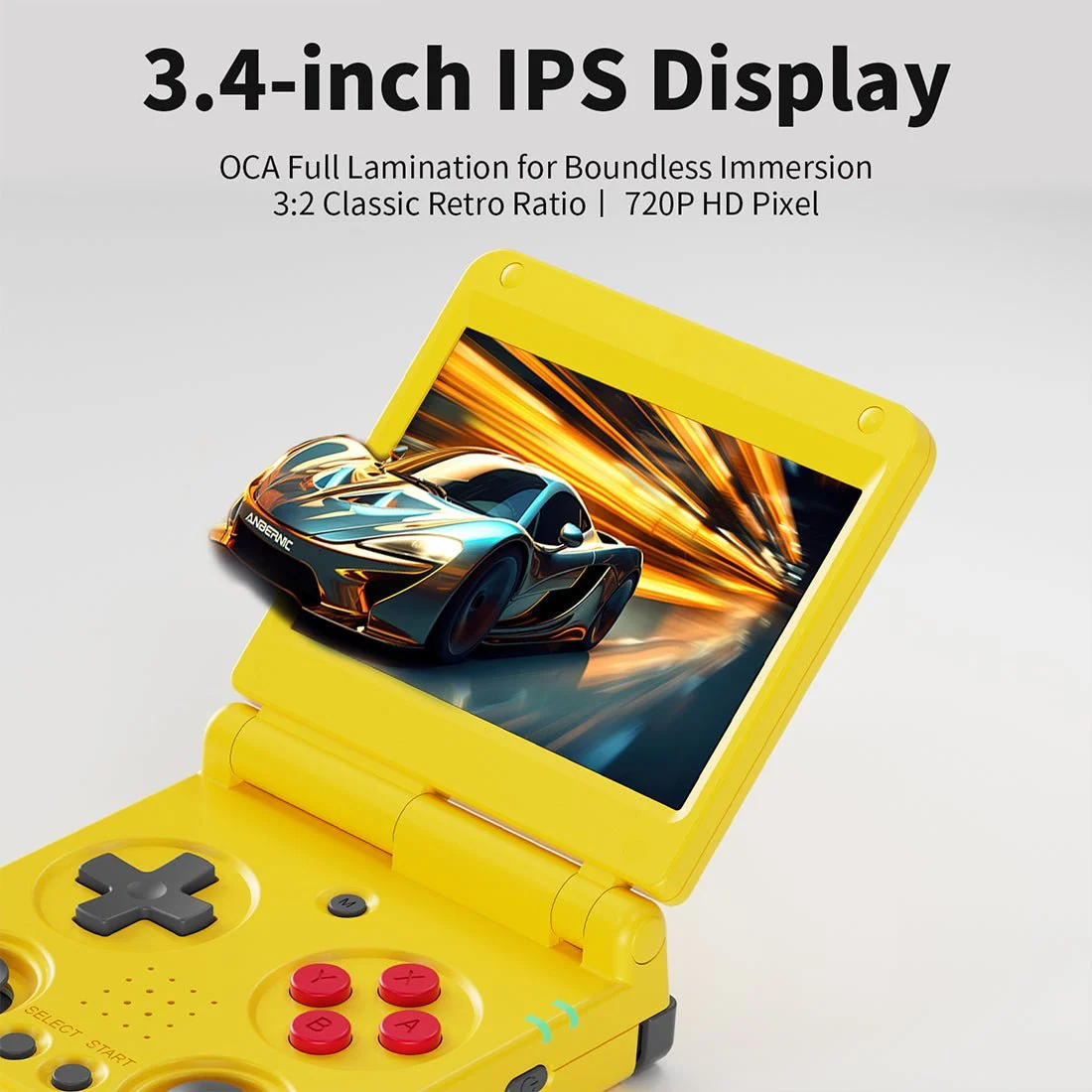 Anbernic RG34XXSP 3.4-Inch Retro Handheld Game Console