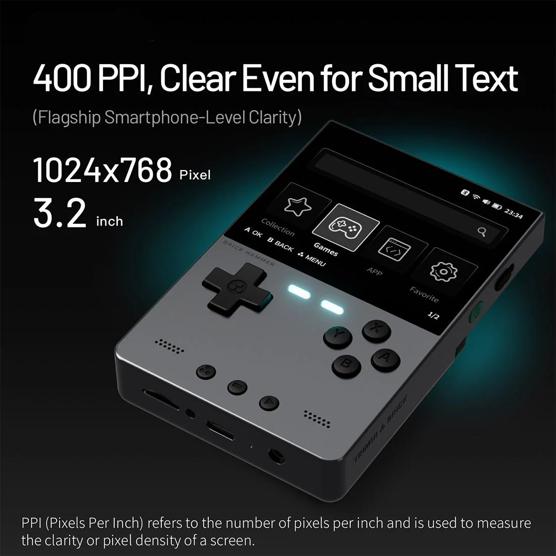 TRIMUI BRICK HAMMER Metal Retro Handheld Game Console