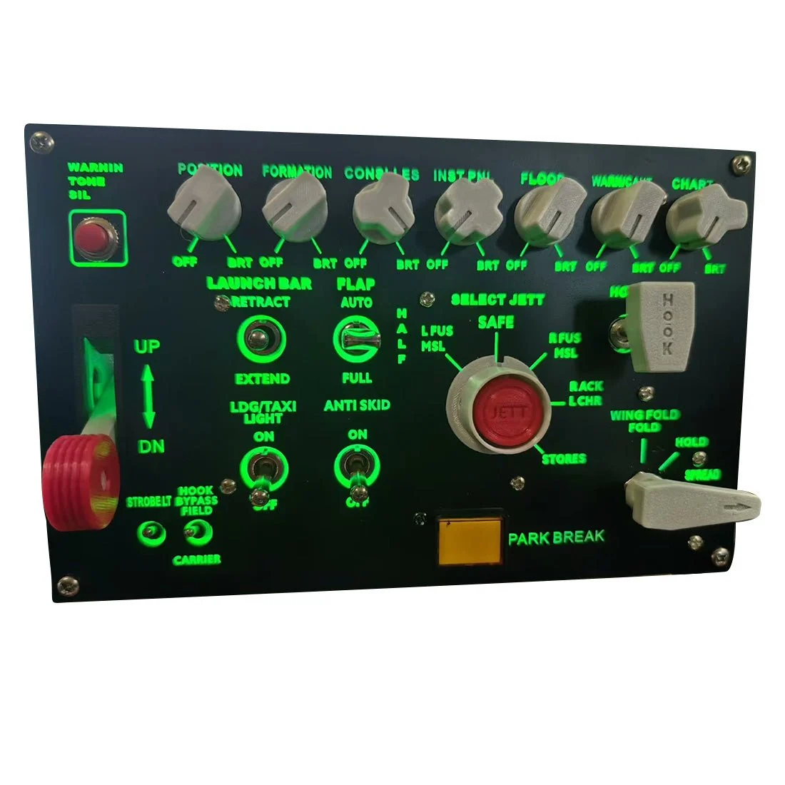Rowsfire D101 F/A-18 Universal Carrier Landing Switch Panel for DCS - Flight Sim Cockpit