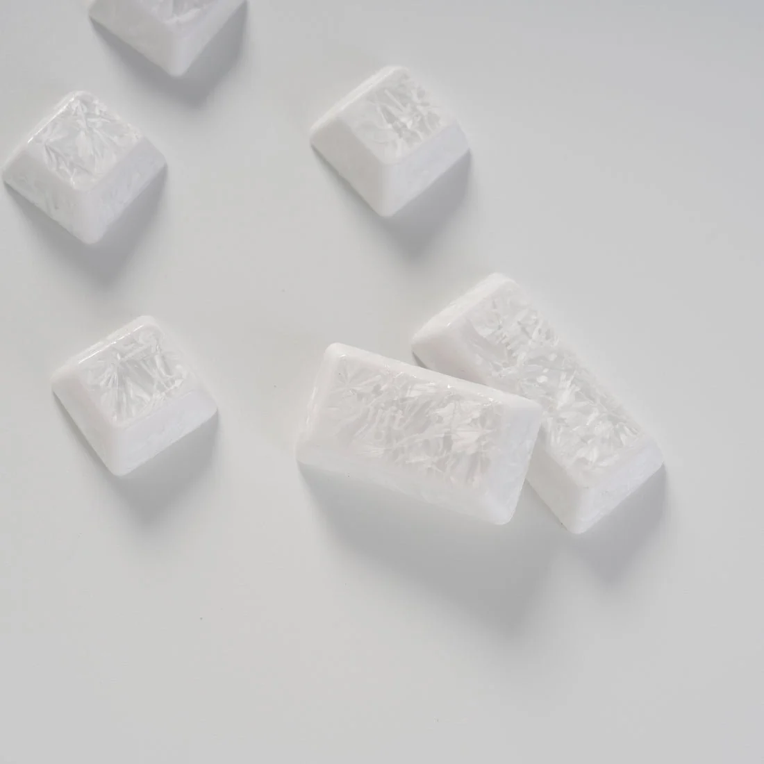 Crystal Texture Ceramic Keycaps, OEM Profile 76/114 keys for Mechanical Keyboard