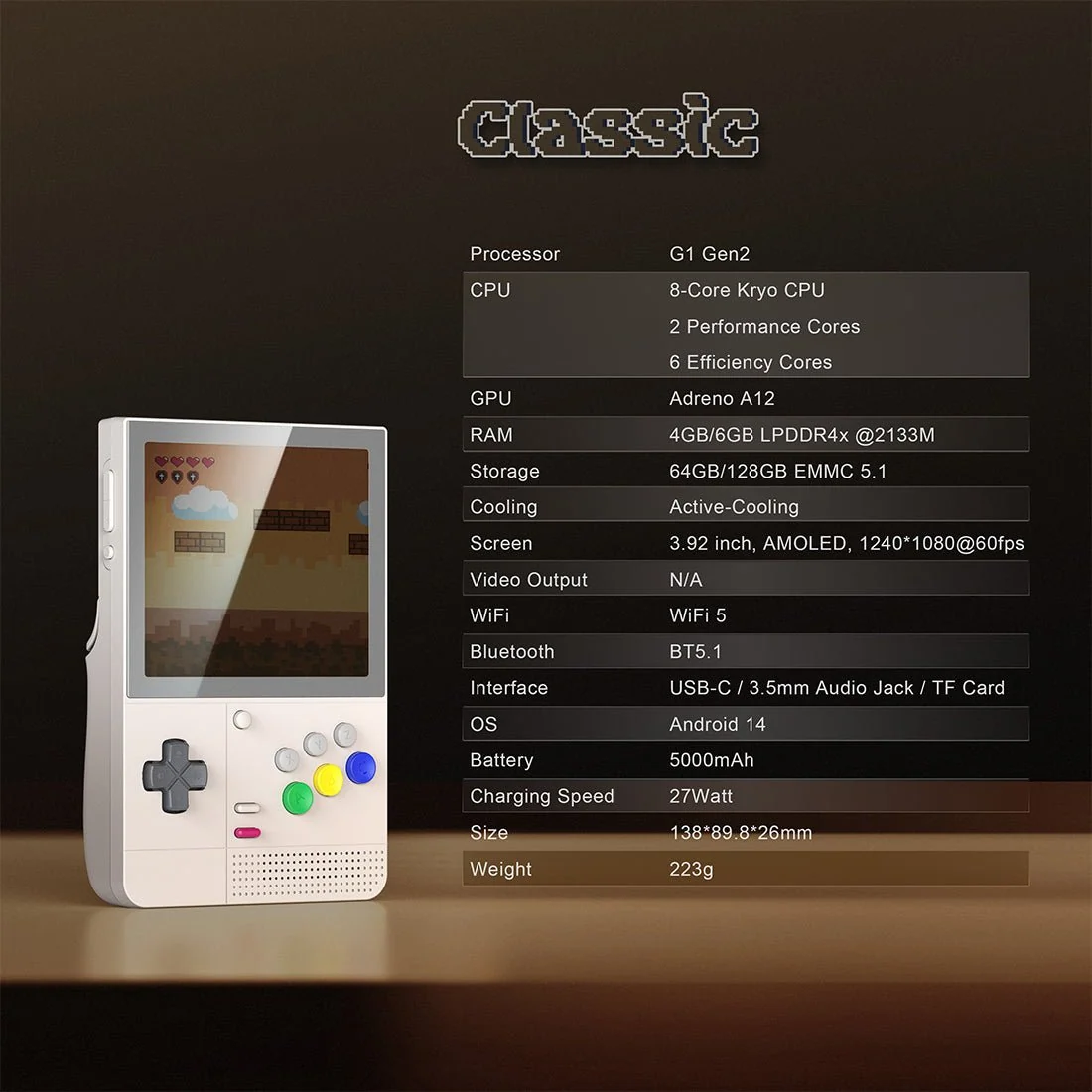 Retroid Pocket RP Classic复古掌上游戏机