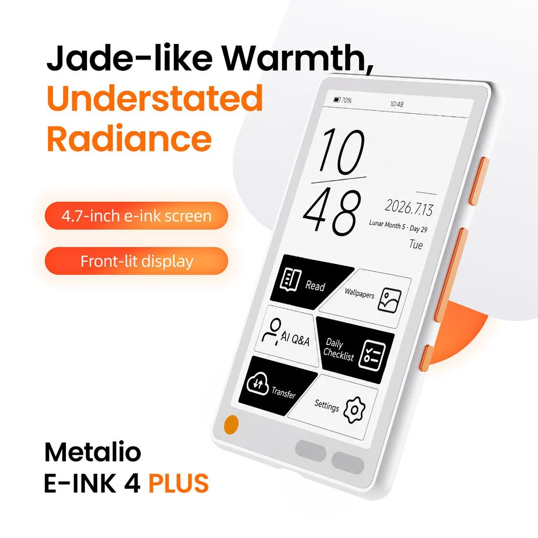 Metalio E-INK4 AI E-Reader, E-Ink Touchscreen