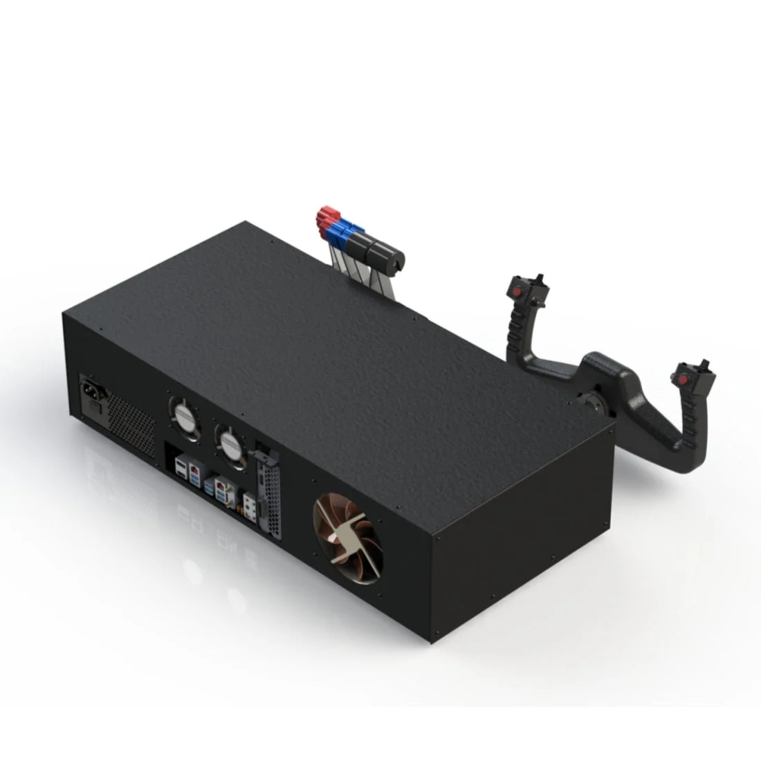 LARSENSIM Desktop Flight Sim Control Metal Housing Panel with Integrated Display for Windows, Compatible with X-Plane MSFS, D40/D42/172 Aircraft Models(Pre order:35 days)