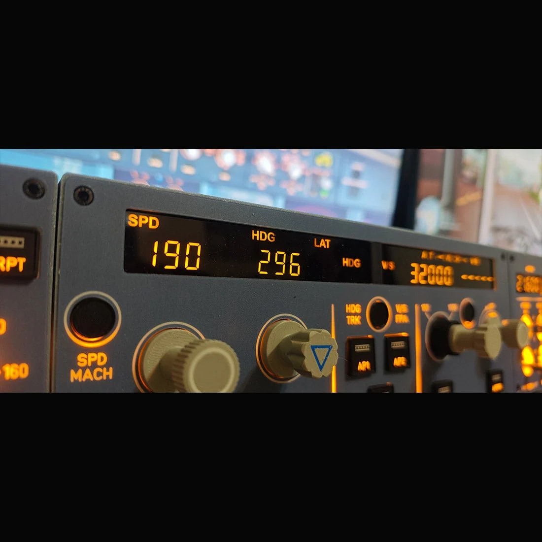 D108 一体式 A320 家用座舱面板 - 集成 FCU+左侧 EFIS+ECAM/起落架/自动刹车警告 适用于 Windows MSFS2020、X-Plane 12（Fenix、FBW、Toliss）预售：15 天