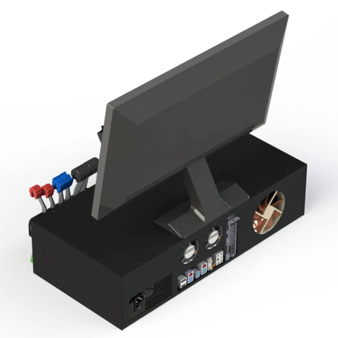 LARSENSIM Desktop Flight Sim Control Metal Housing Panel with Integrated Display for Windows, Compatible with X-Plane MSFS, D40/D42/172 Aircraft Models(Pre order:35 days)