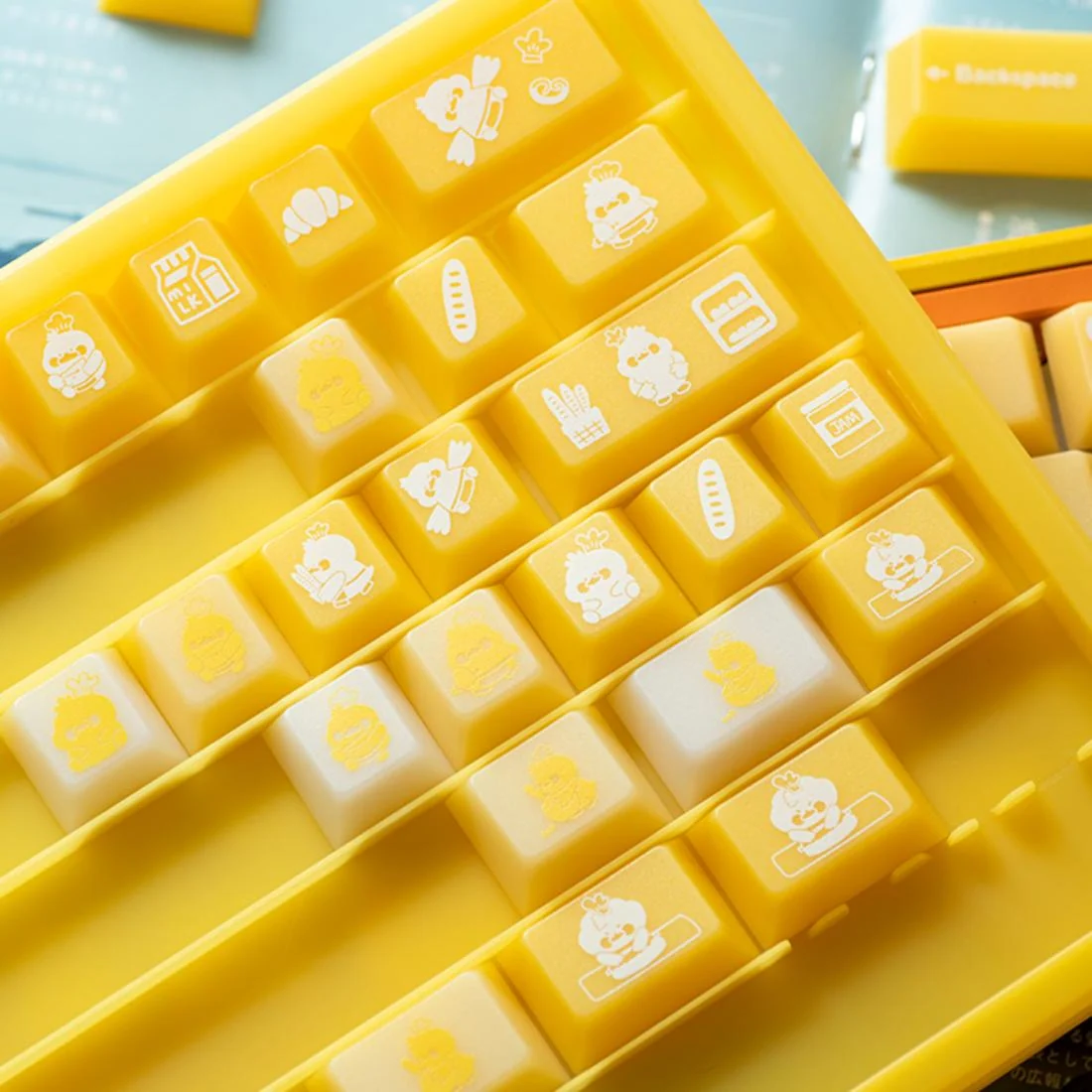 Duck Bread Original-Profile PC Translucent Keycap Set