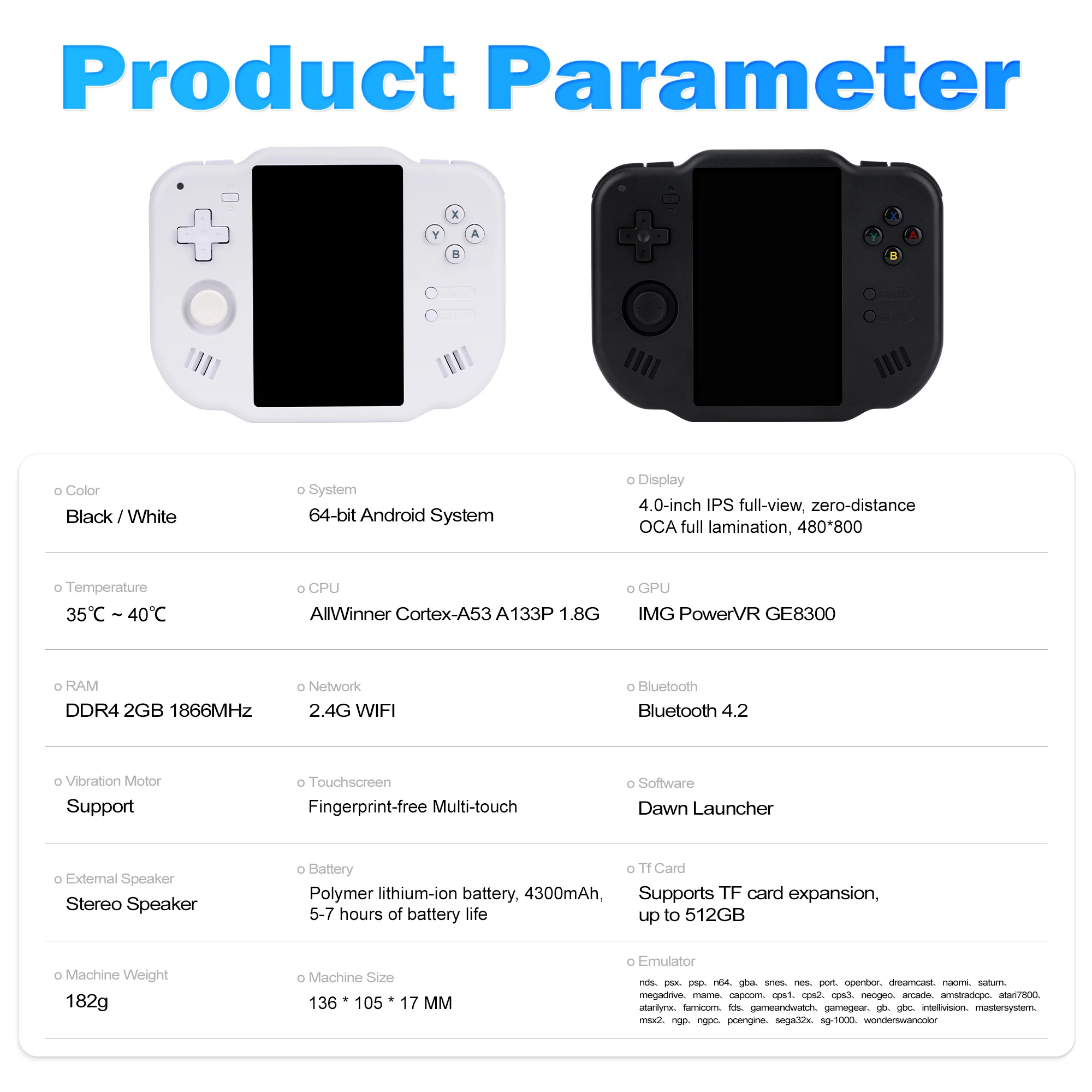 MagicX Zero 40 复古掌上安卓游戏机