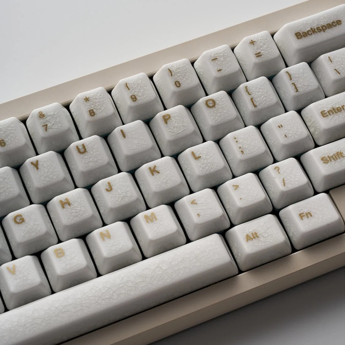 Crackle Ceramic Keycaps Set, OEM Profile 76/114 Keys for Mechanical Keyboard