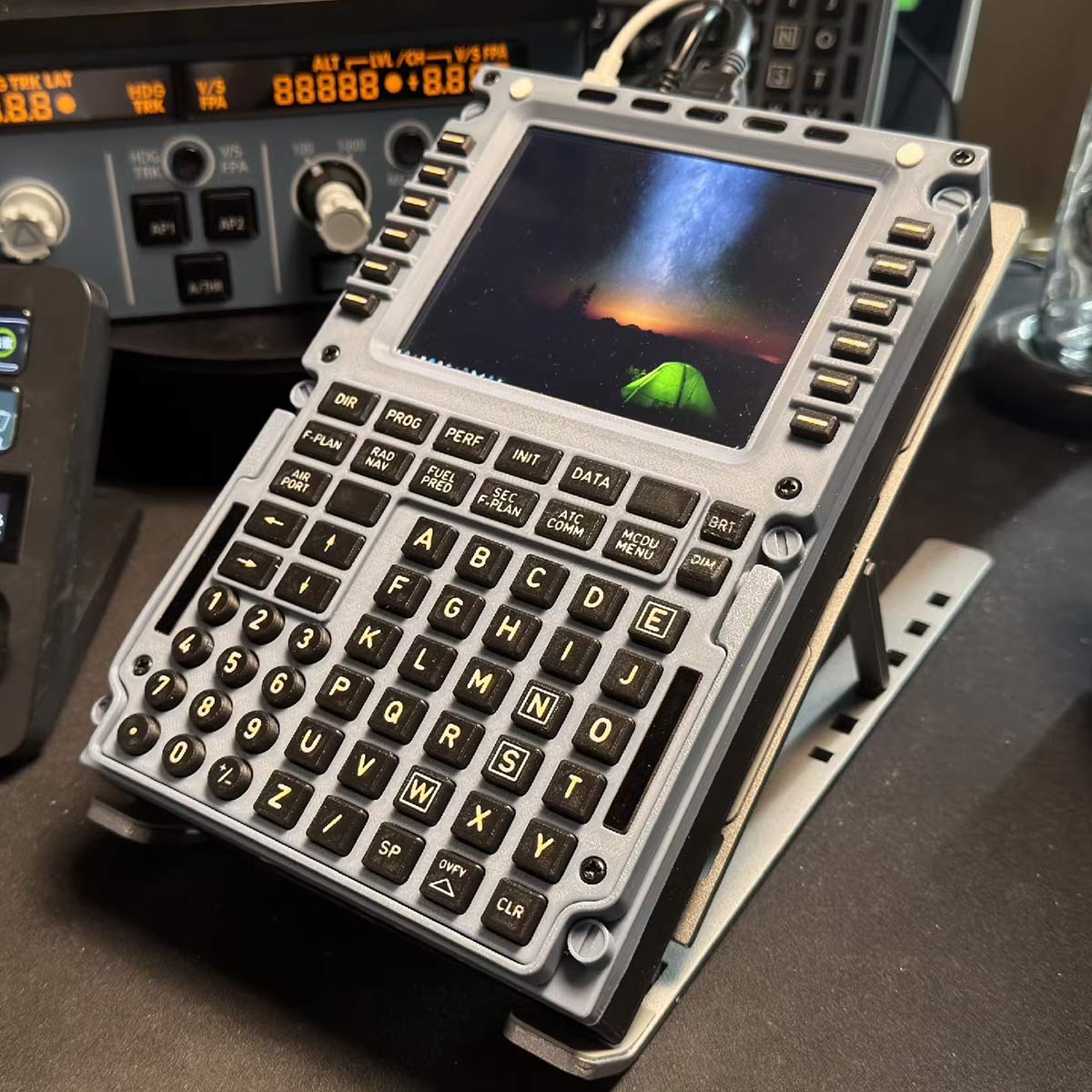 D110 A320 MCDU Home Cockpit Panel for Windows MSFS2020/2024, Compatible with Fenix, FBW, Toliss (Backlit Edition) Pre-sale: 1 month