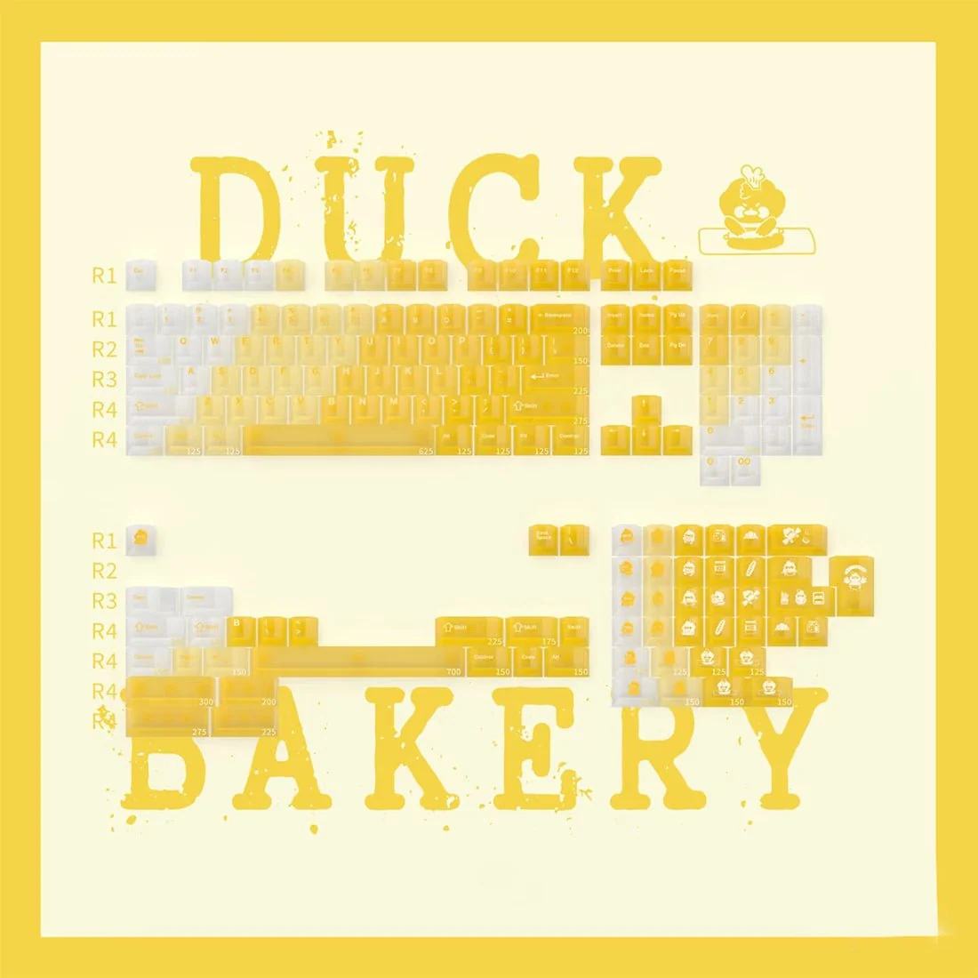Duck Bread 原厂高度PC半透明键帽套装